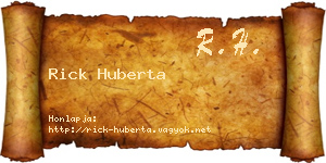 Rick Huberta névjegykártya